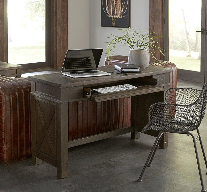 Aspenhome Tucker Sofa Writing Table in Bark - Furniture City (CA)l