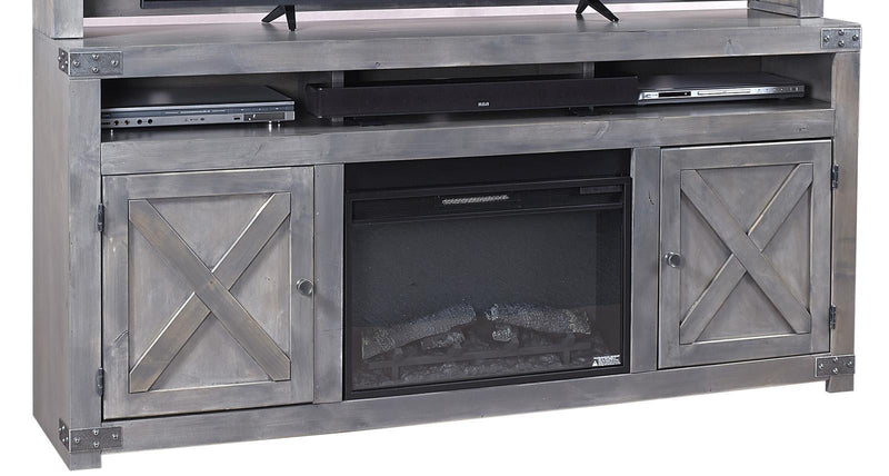 Aspenhome Urban Farmhouse 72" Fireplace Console in Grey - Furniture City (CA)l