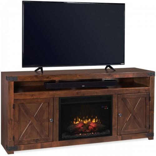 Aspenhome Urban Farmhouse 72" Fireplace Console in Tobacco - Furniture City (CA)l