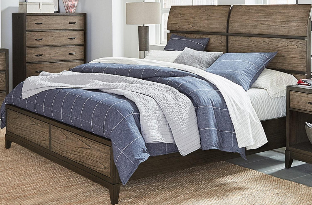 Aspenhome Westlake King Sleigh Bed in Portobello