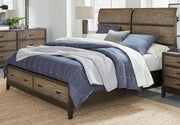 Aspenhome Westlake King Sleigh Storage Bed in Portobello - Furniture City (CA)l