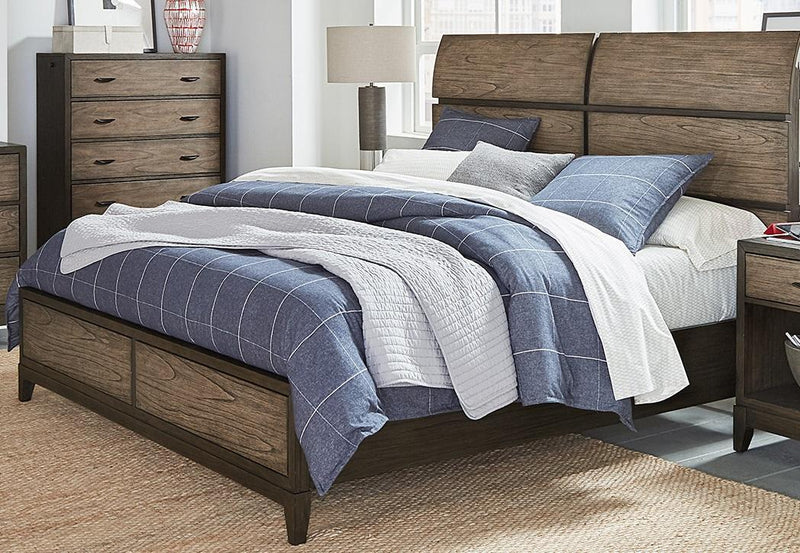 Aspenhome Westlake Queen Sleigh Bed in Portobello - Furniture City (CA)l