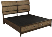 Aspenhome Westlake Queen Sleigh Storage Bed in Portobello - Furniture City (CA)l