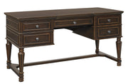 Aspenhome Weston 60" Half Pedestal Desk in Brown - Furniture City (CA)l