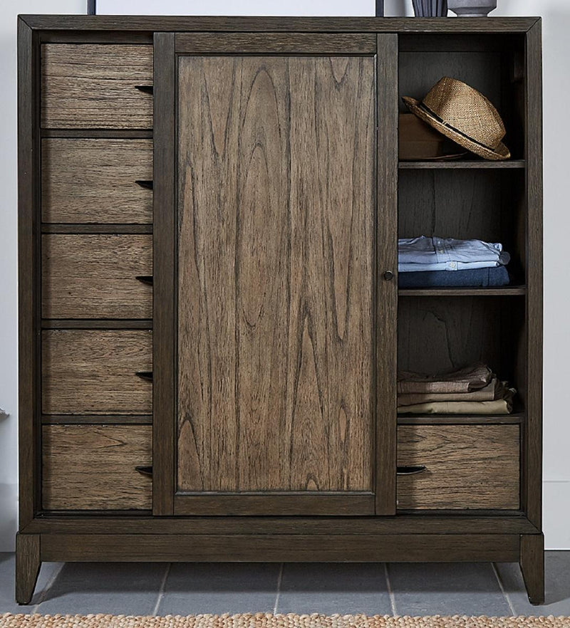 Aspenhome Westlake Sliding Door Chest in Portobello - Furniture City (CA)l