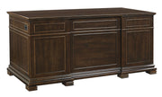 Aspenhome Weston 66" Executive Desk with Power in Brown - Furniture City (CA)l