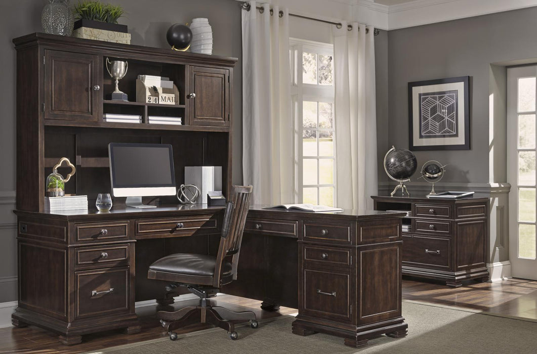 Aspenhome Weston 66" Desk and 48" Return Desk in Brown I35-307/308