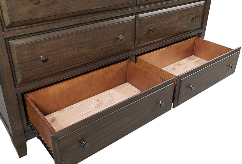 Asphenhome Easton 6 Drawer Dresser in Burnt Umber - Furniture City (CA)l