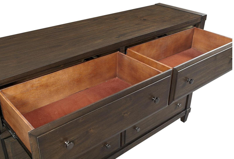 Asphenhome Easton 6 Drawer Dresser in Burnt Umber - Furniture City (CA)l
