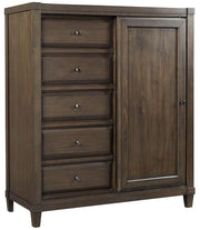 Asphenhome Easton Sliding Door Chest in Burnt Umber - Furniture City (CA)l