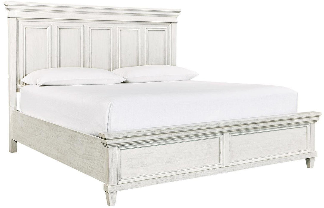 Aspenhome Caraway King Panel Bed in Aged Ivory