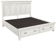 Aspenhome Caraway California King Storage Bed in Aged Ivory - Furniture City (CA)l