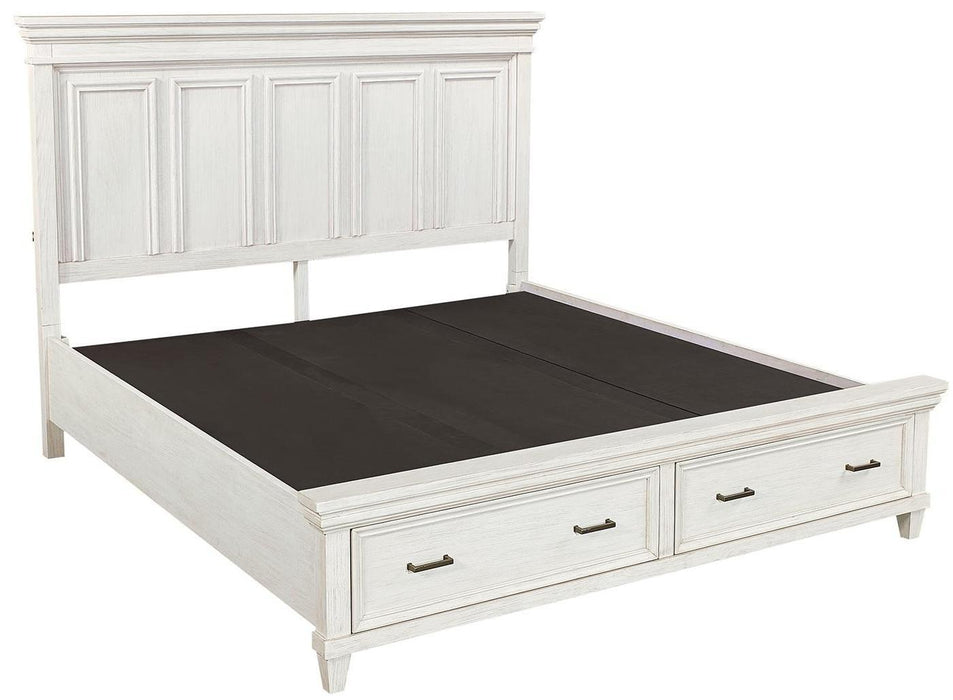 Aspenhome Caraway Queen Storage Bed in Aged Ivory