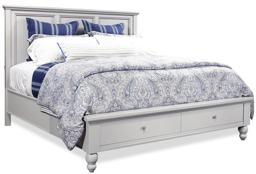 Aspenhome Cambridge Queen Panel Storage Bed in Grey image