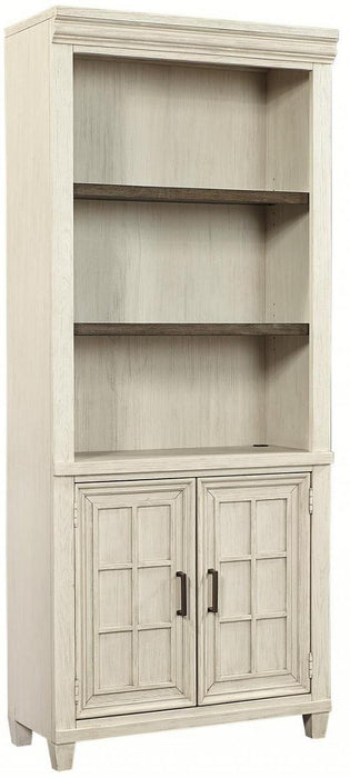 Aspenhome Caraway Door Bookcase in Aged Ivory
