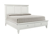 Aspenhome Cambridge Queen Panel Storage Bed in White - Furniture City (CA)l