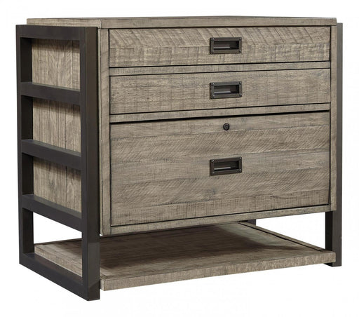 Aspenhome Furniture Grayson Workstation/Combo File in Cinder Grey image