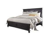 Aspenhome Oxford Queen Panel Bed in Black - Furniture City (CA)l