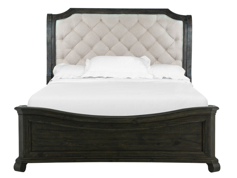 Bellamy Complete Queen Sleigh Bed W/Shaped Footboard - Furniture City (CA)l