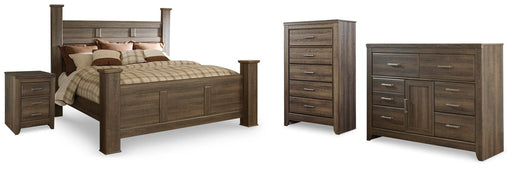 juararo-king-poster-bed-dresser-chest-and-nightstand-1