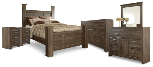juararo-queen-poster-bed-2-dressers-mirror-and-2-nightstands-1