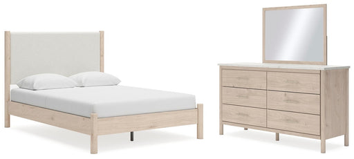 cadmori-queen-upholstered-panel-bed-dresser-and-mirror-1