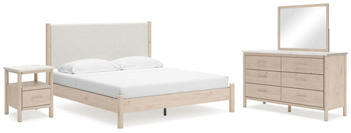 cadmori-king-upholstered-panel-bed-dresser-mirror-and-nightstand-1