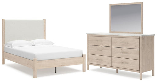 cadmori-full-upholstered-panel-bed-dresser-and-mirror-1