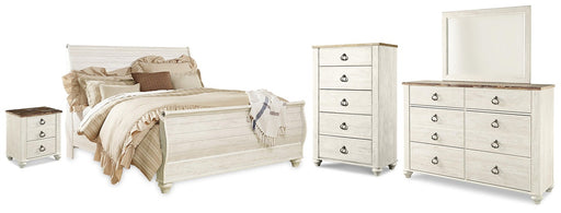 willowton-king-sleigh-bed-dresser-mirror-chest-and-nightstand-1