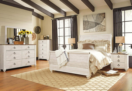 willowton-queen-sleigh-bed-2-dressers-mirror-chest-and-2-nightstands-2