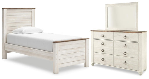 willowton-twin-panel-bed-dresser-and-mirror-1