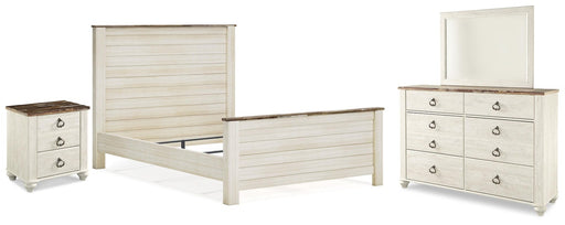 willowton-queen-panel-bed-dresser-mirror-and-nightstand-1