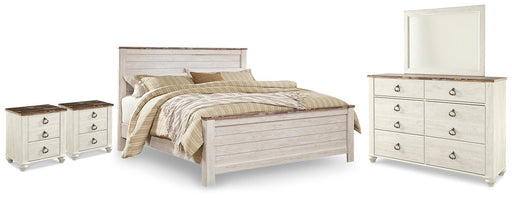 willowton-king-panel-bed-dresser-mirror-and-2-nightstands-1