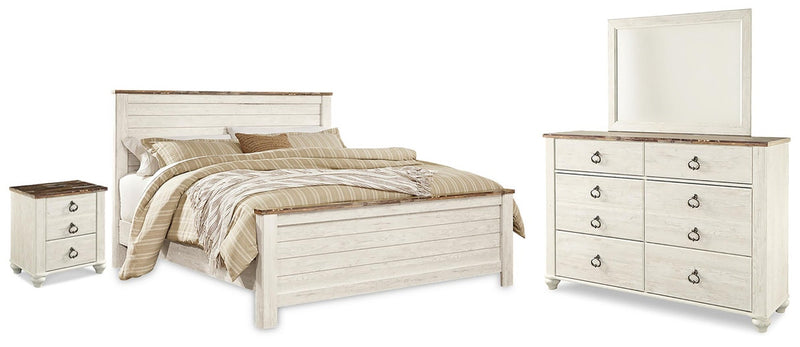 willowton-king-panel-bed-dresser-mirror-and-nightstand-1
