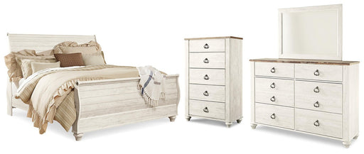 willowton-king-sleigh-bed-dresser-mirror-and-chest-1