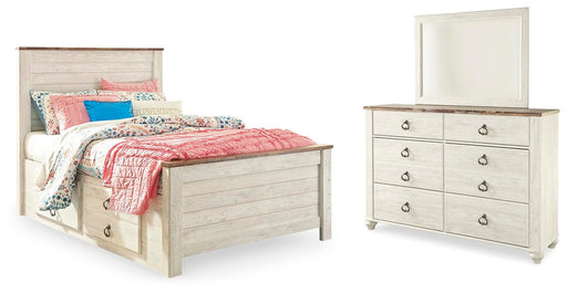 willowton-full-panel-bed-with-storage-dresser-and-mirror-1