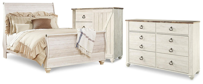 willowton-queen-sleigh-bed-dresser-and-chest-1