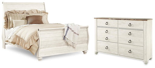 willowton-queen-sleigh-bed-and-dresser-1