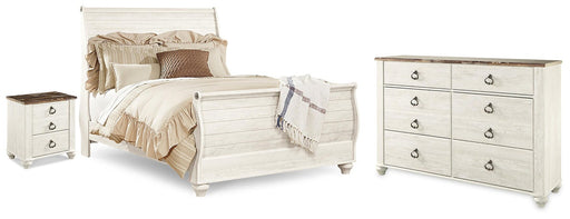 willowton-queen-sleigh-bed-dresser-and-nightstand-1