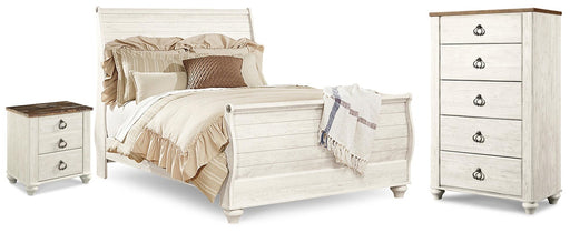 willowton-queen-sleigh-bed-chest-and-nightstand-1