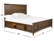 Bay Creek Complete Queen Panel Bed With Storage Rails - Furniture City (CA)l