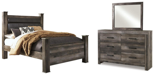 wynnlow-queen-upholstered-poster-bed-dresser-and-mirror-1