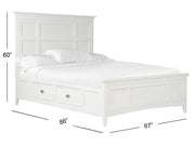 Heron Cove Complete Queen Panel Bed With Storage Rails - Furniture City (CA)l