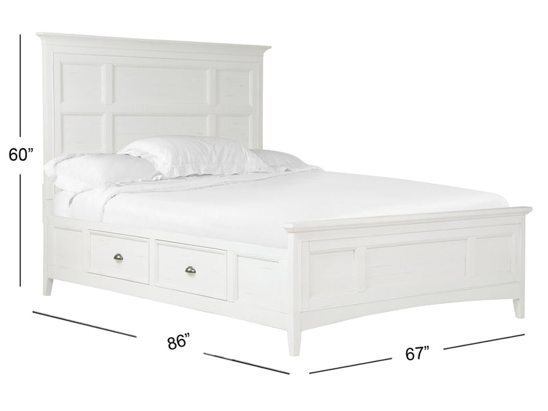 Heron Cove Complete Queen Panel Bed With Storage Rails - Furniture City (CA)l
