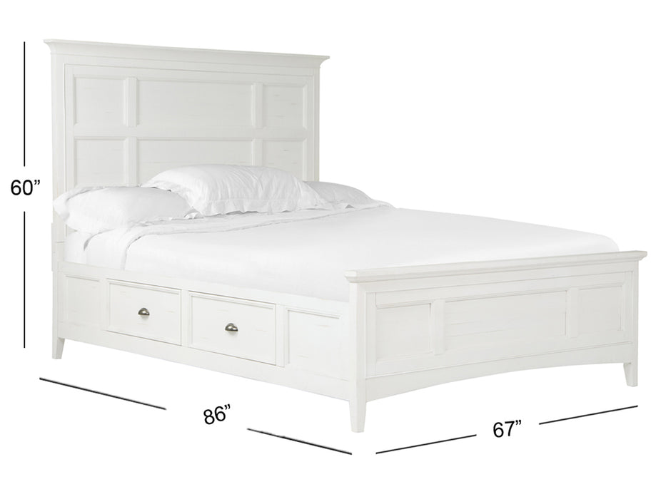 Heron Cove Complete Queen Panel Bed With Storage Rails