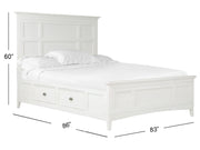 Heron Cove Complete King Panel Bed With Storage Rails - Furniture City (CA)l