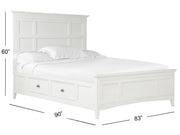Heron Cove Complete Cal King Panel Bed With Storage Rails - Furniture City (CA)l