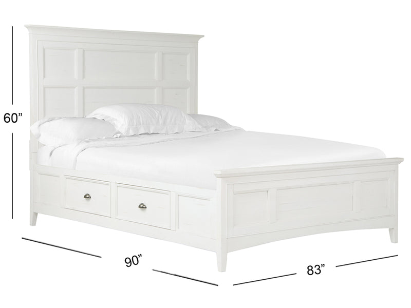 Heron Cove Complete Cal King Panel Bed With Storage Rails - Furniture City (CA)l
