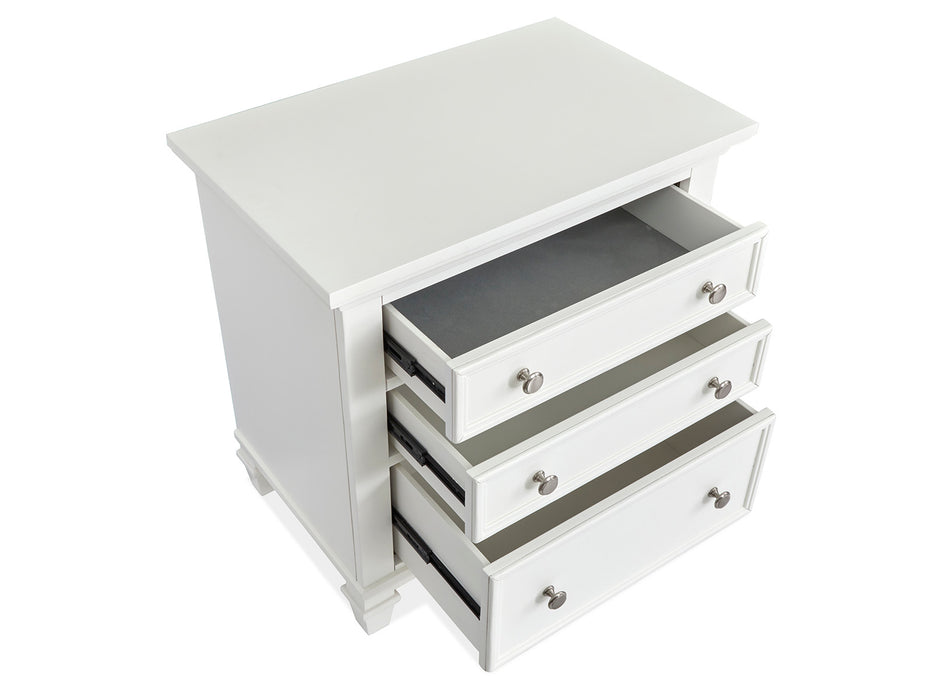 Charleston Drawer Nightstand - White