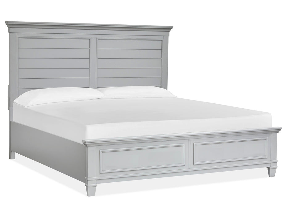 Charleston Complete King Panel Bed - Grey